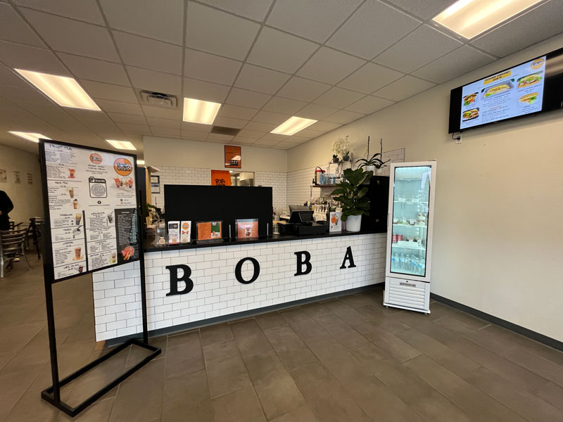 The counter at Boba Bites and Tea