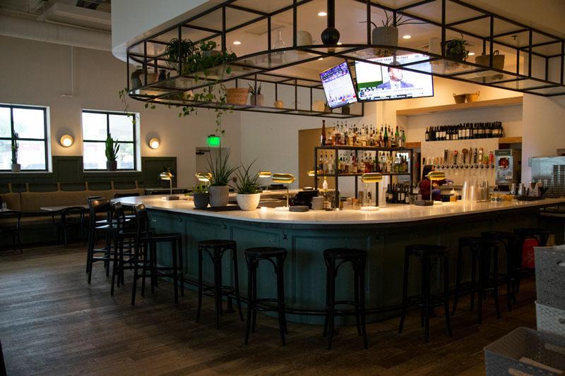 The bar at Hank's