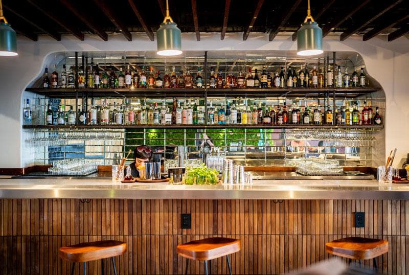 The bar selection at Maeve in San Antonio.