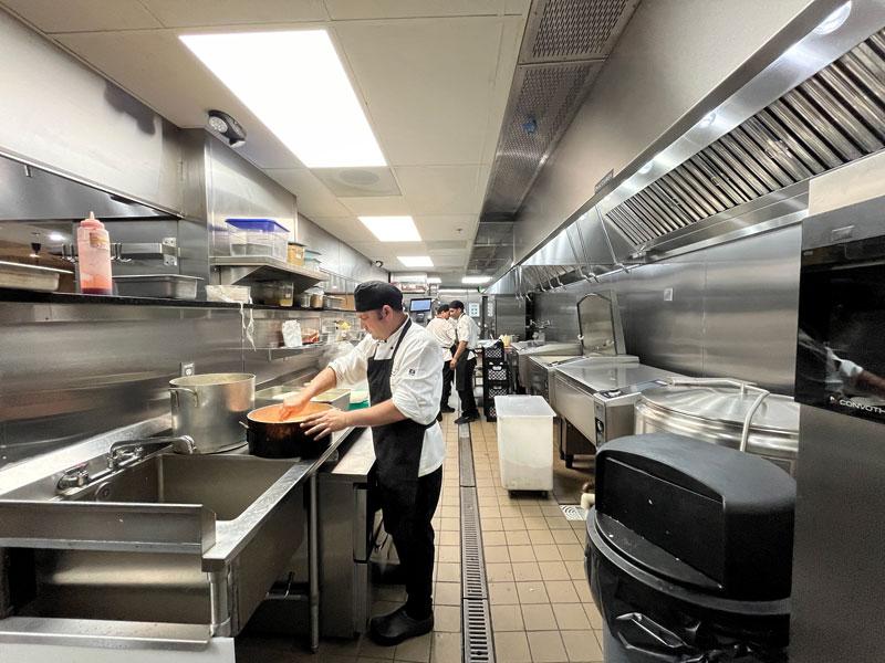 The backbone of Sanjh Restaurant is the kitchen.