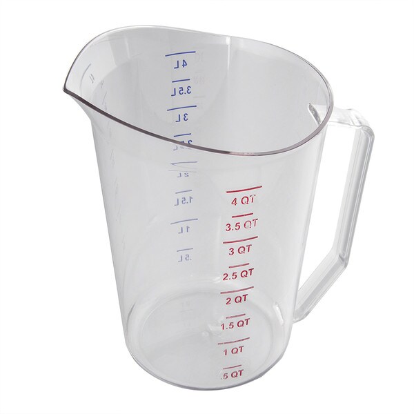 Cambro 400MCCW-135  Camwear 4 Quart Clear Measuring Cup