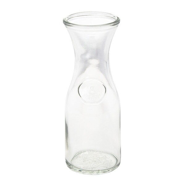 Half Liter Glass Water Carafe and Glass with Etched Design - the Envoy