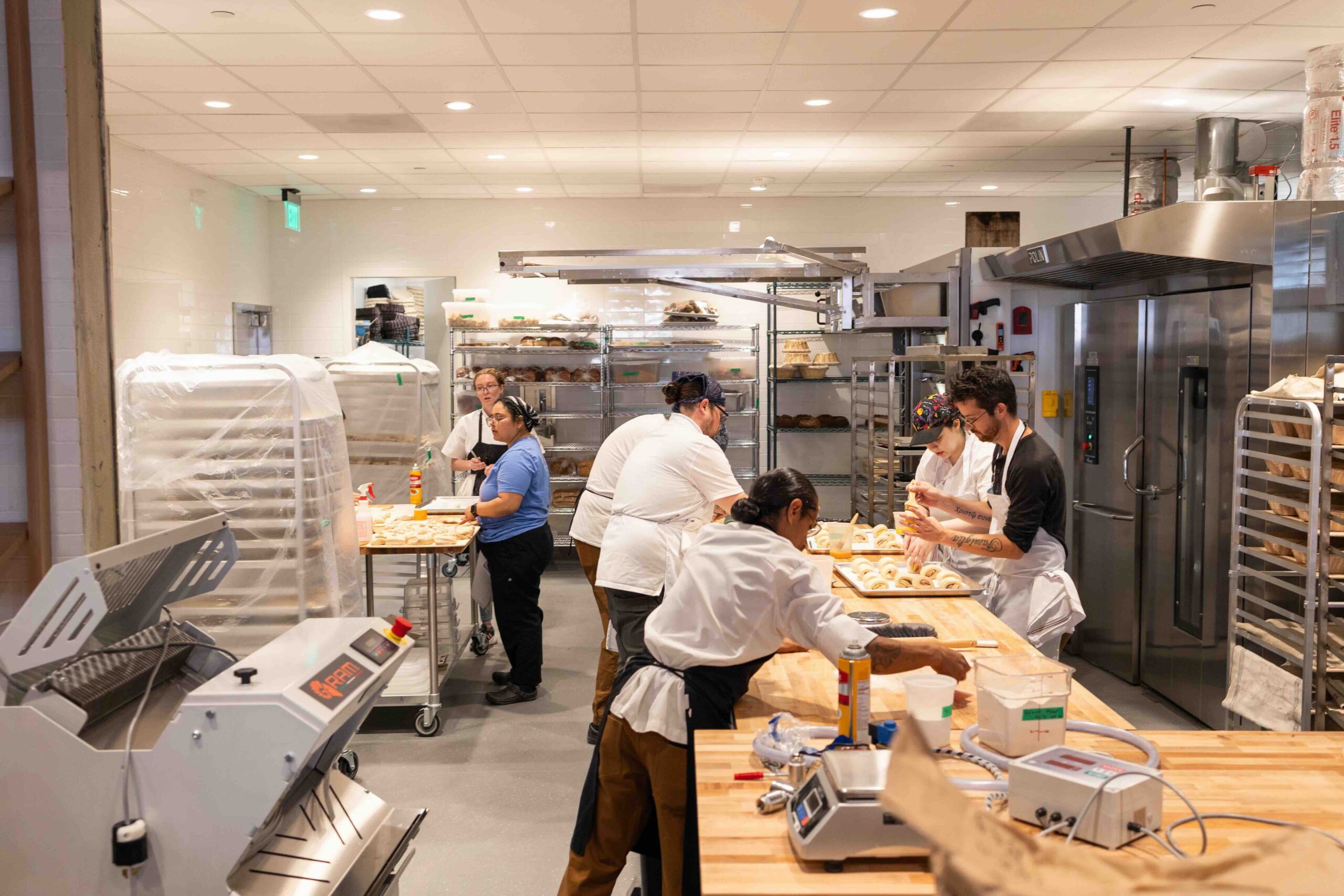 Commercial kitchen inside of a chain restaurant
